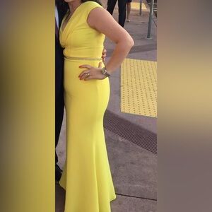 Badgley Mischka Bright Yellow Dress